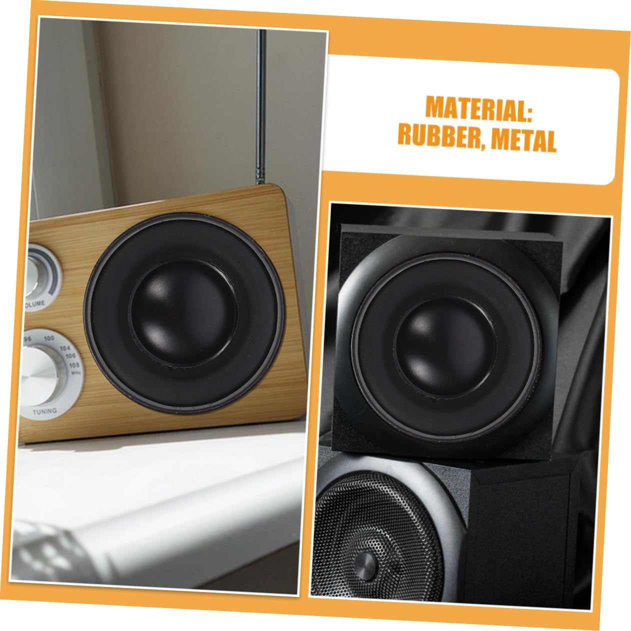 SWOOMEY 2Pcs Woofer Speaker Component DIY Powered Speaker for Outdoor Loudspeaker Replacement Full Range Audio for Home Stereo Desktop image number 1