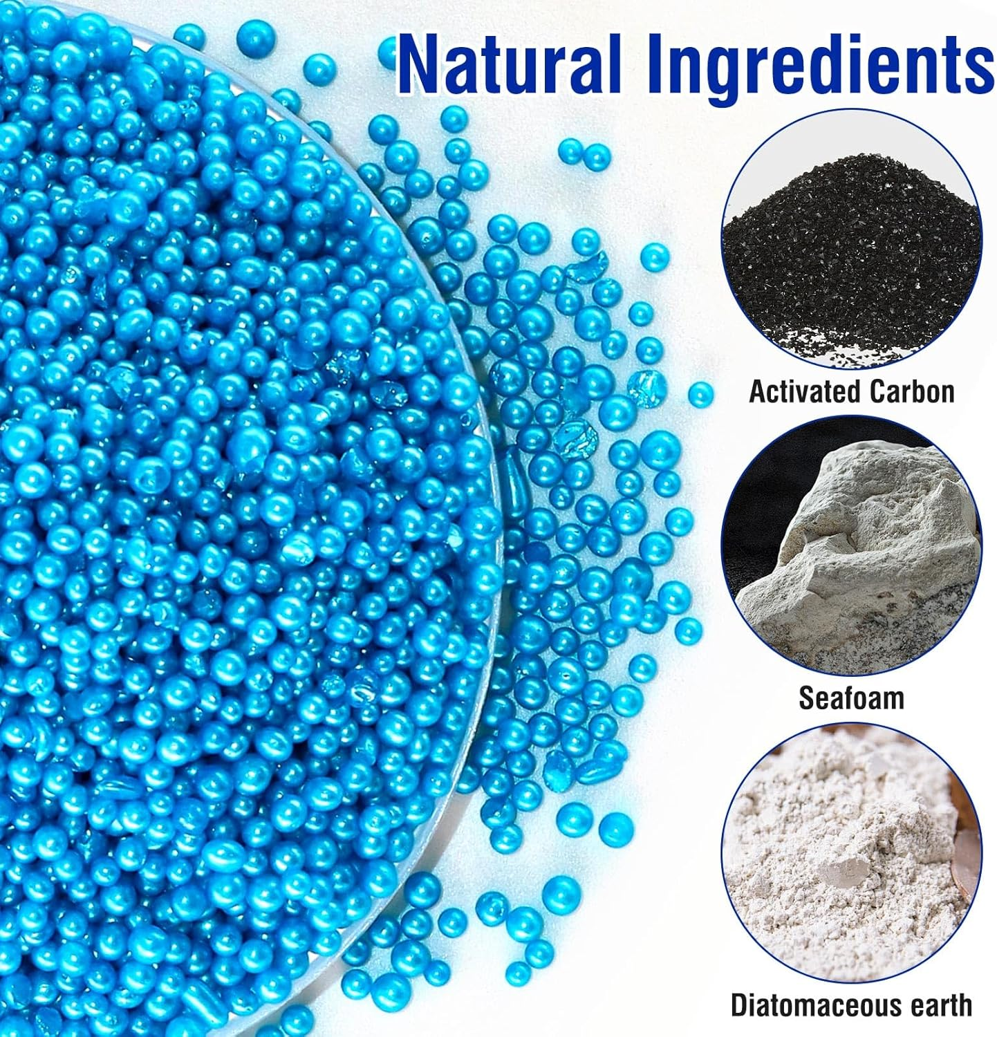 Cat Litter Deodorizer|Cat Litter Box Deodorizer|Cat Litter Crystals,Cat Odor Eliminator for Home, 8.5 Oz (Black+Blue) image number 6