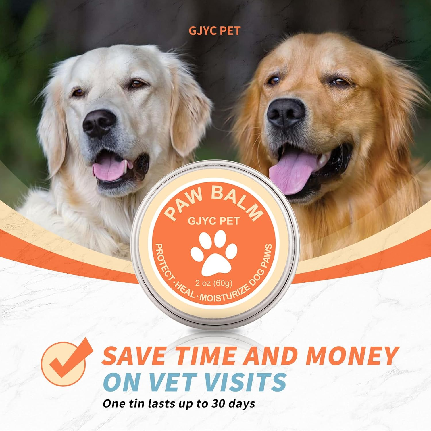 2 Oz (60G) Natural Dog Paw Balm - Organic Lickable Moisturizing Cream for Paws, Snout & Elbows | Heals Dry, Cracked Skin | Vitamin E & Food-Grade Ingredients image number 3