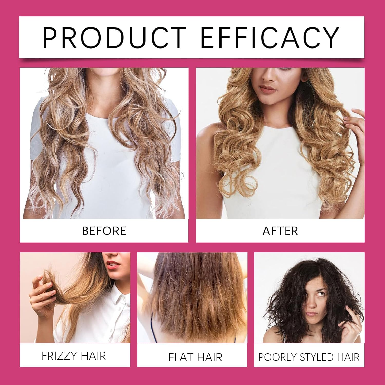 Pack of 2 Curly Curling Cream, Nourishing Gel Cream, Light Styling Balm for Curly Hair, Moisturising, Fluffy Elasticity, Strengthens Hair, Prevents Frizz, for Perfected Curls image number 5