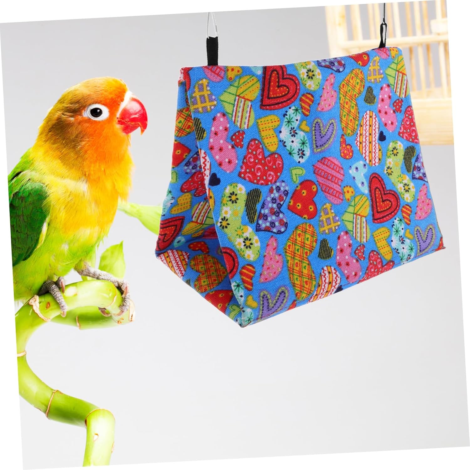 BUGUUYO Breathable Hanging Bird Bed for Parrots Large Comfortable Soft Parakeet Sleeping Hammock Tent Durable Wear Resistant Fabric Cage Nest for Cockatiels Budgies image number 5