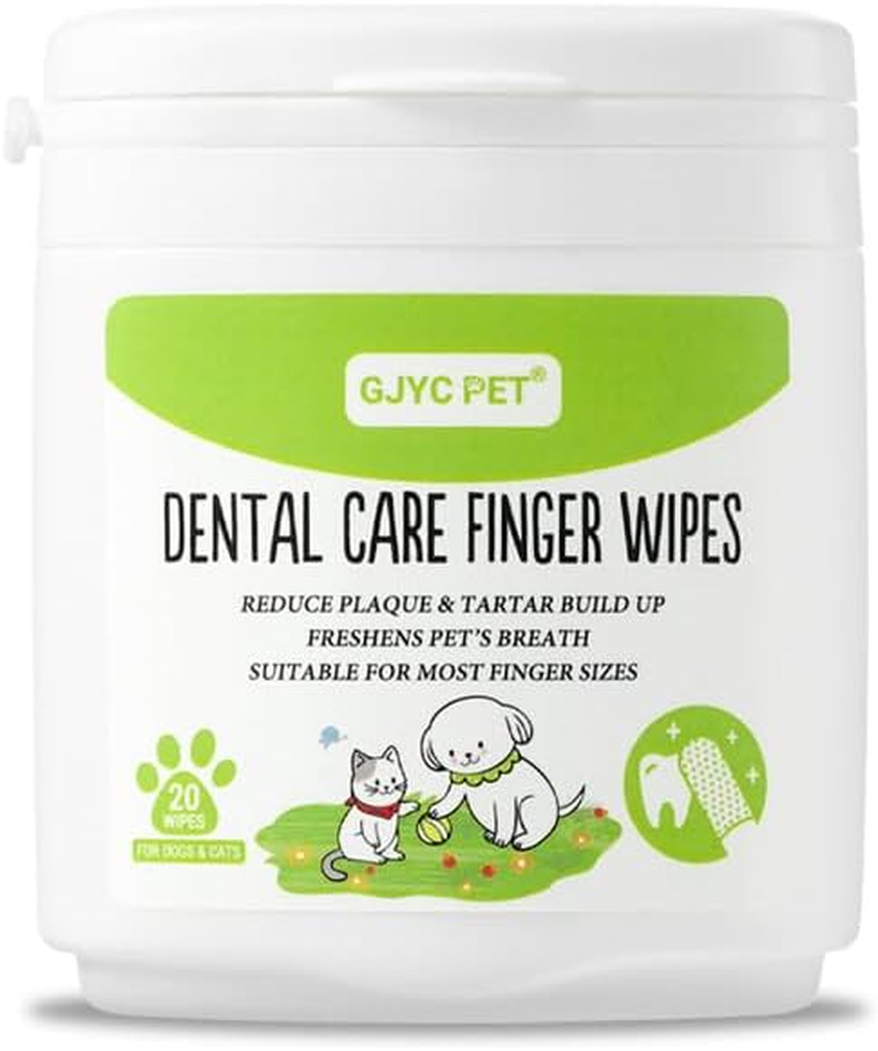 Dental Care Finger Wipes, 20-Pack, Pre-Moistened Pet Teeth Cleaning Wipes for Dogs and Cats, Tartar and Plaque Control image number 5