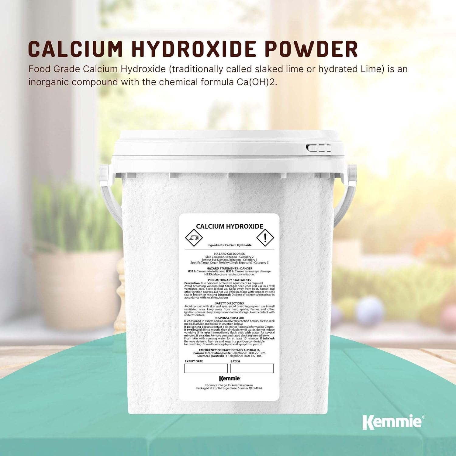 600G Food Grade Calcium Hydroxide Powder Tub FCC Hydrated Slaked Pickling Lime image number 3