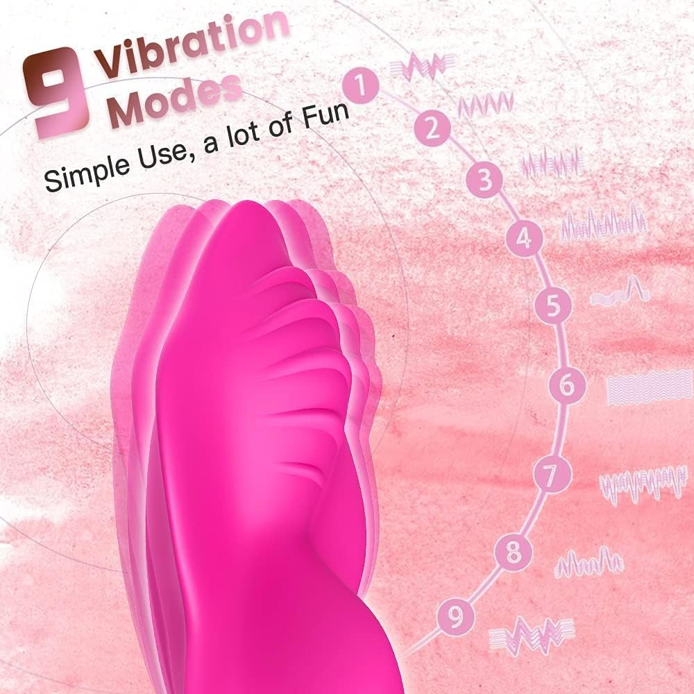 Wearable Panty Vibrator with Wireless Remote Control Vibrating Eggs,Rechargeable Butterfly Vibrators Clitorals Stimulator for Women Vibrating Panties Wearable Clit Vibrator Sex Toy for Couple (Rose) image number 5