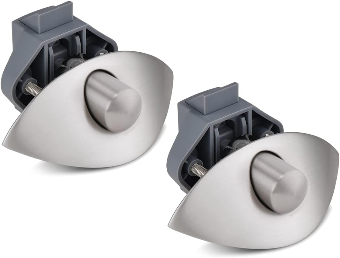 Dream Lighting 2PCS Zinc Alloy Half Moon Handle Push Lock Latch Knob for Motor Home Boat Caravan RV Cupboard Drawer Camper Kitchen Cabinet Door Hardware Accessories image number 1