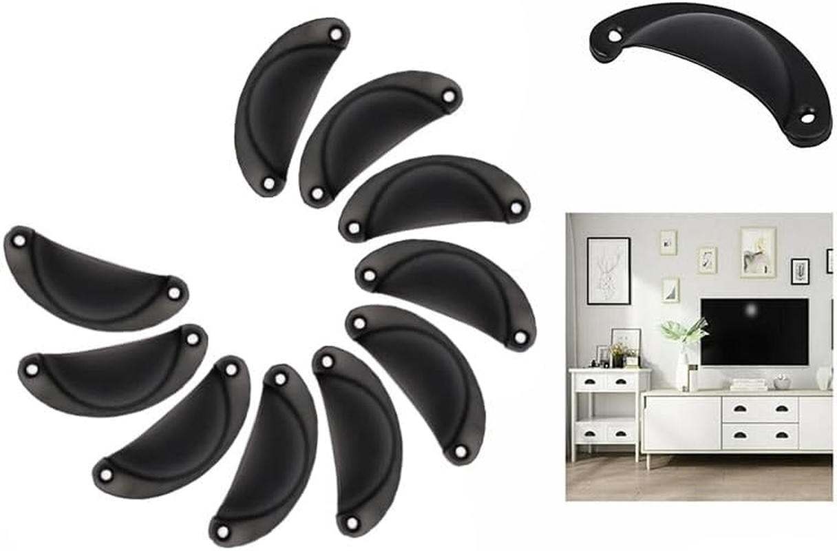 Set of 30 Modern Iron Drawer Pulls - Durable Cabinet Handle Knobs - Stylish Furniture Door Hardware for Kitchens, Bathrooms, and Living Rooms - Available in Black and Bronze image number 2