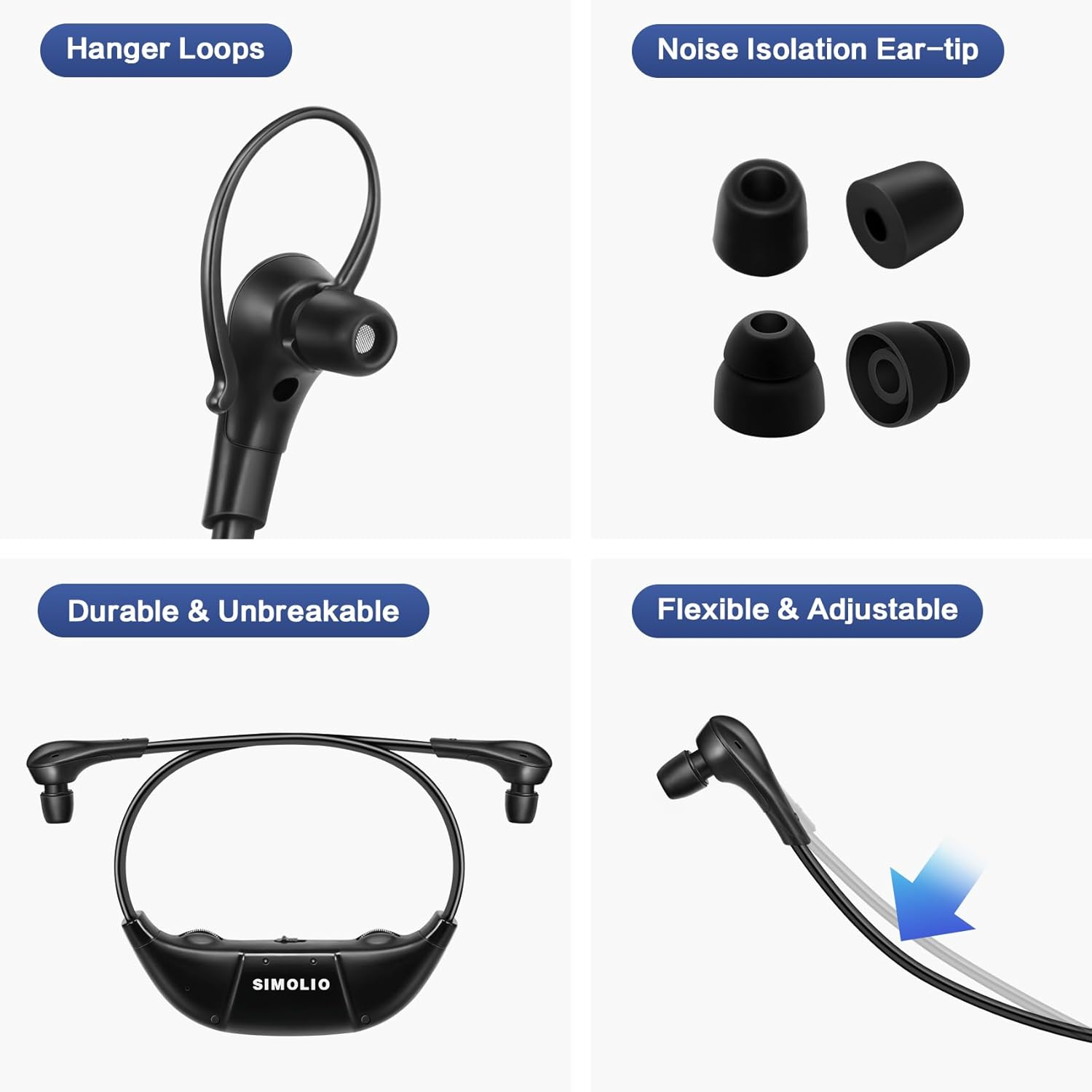 SIMOLIO Wireless Headphones for TV, Infrared TV Hearing System image number 6