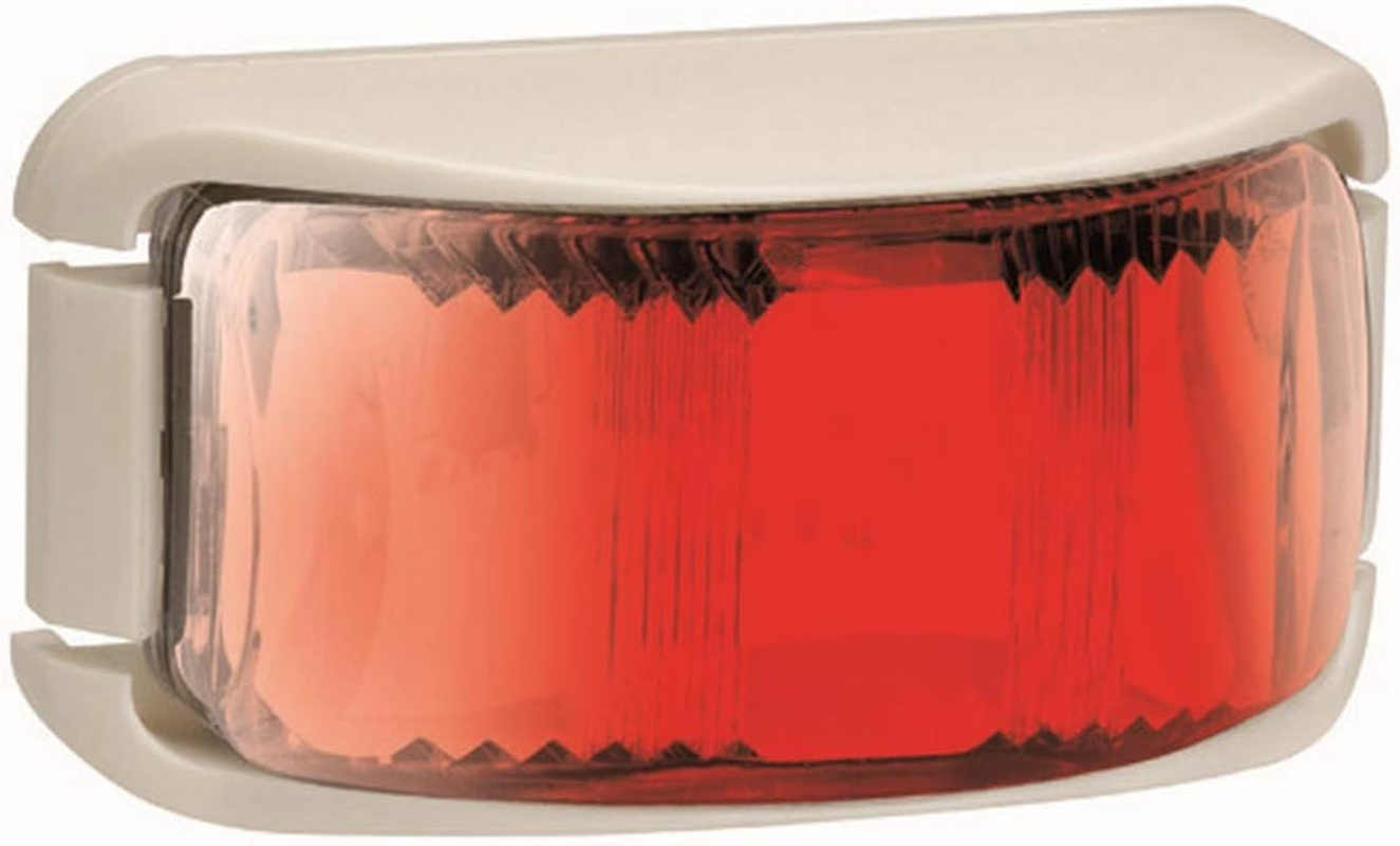 Narva 9-33V - Model 16 L.E.D Rear End Outline Marker Lamp with White Deflector Base, Red