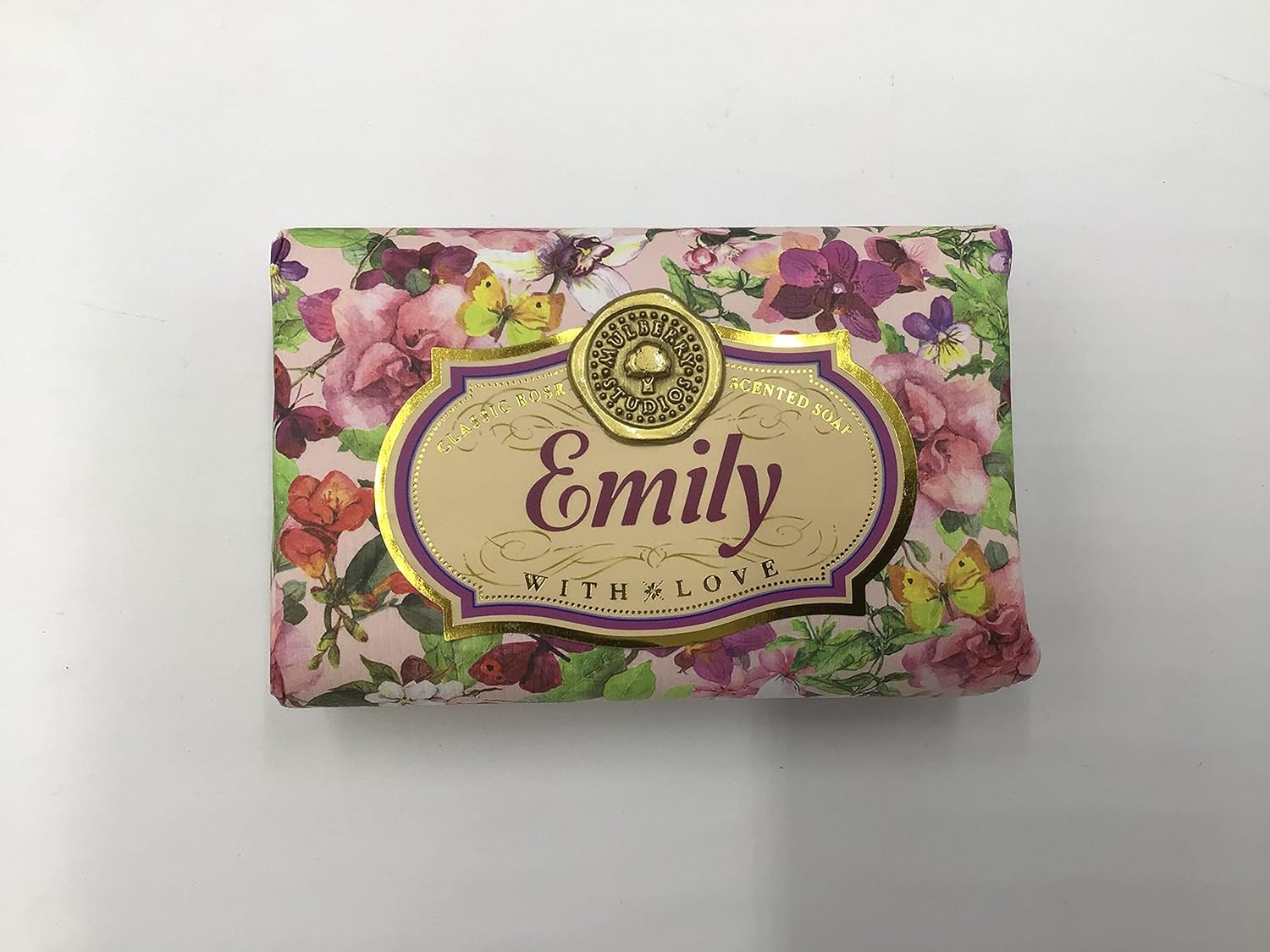 Emily - Gift Soap Bar for Her Birthday Rose Scent Mum Grandmother Cleanser Lather Present Girl image number 1