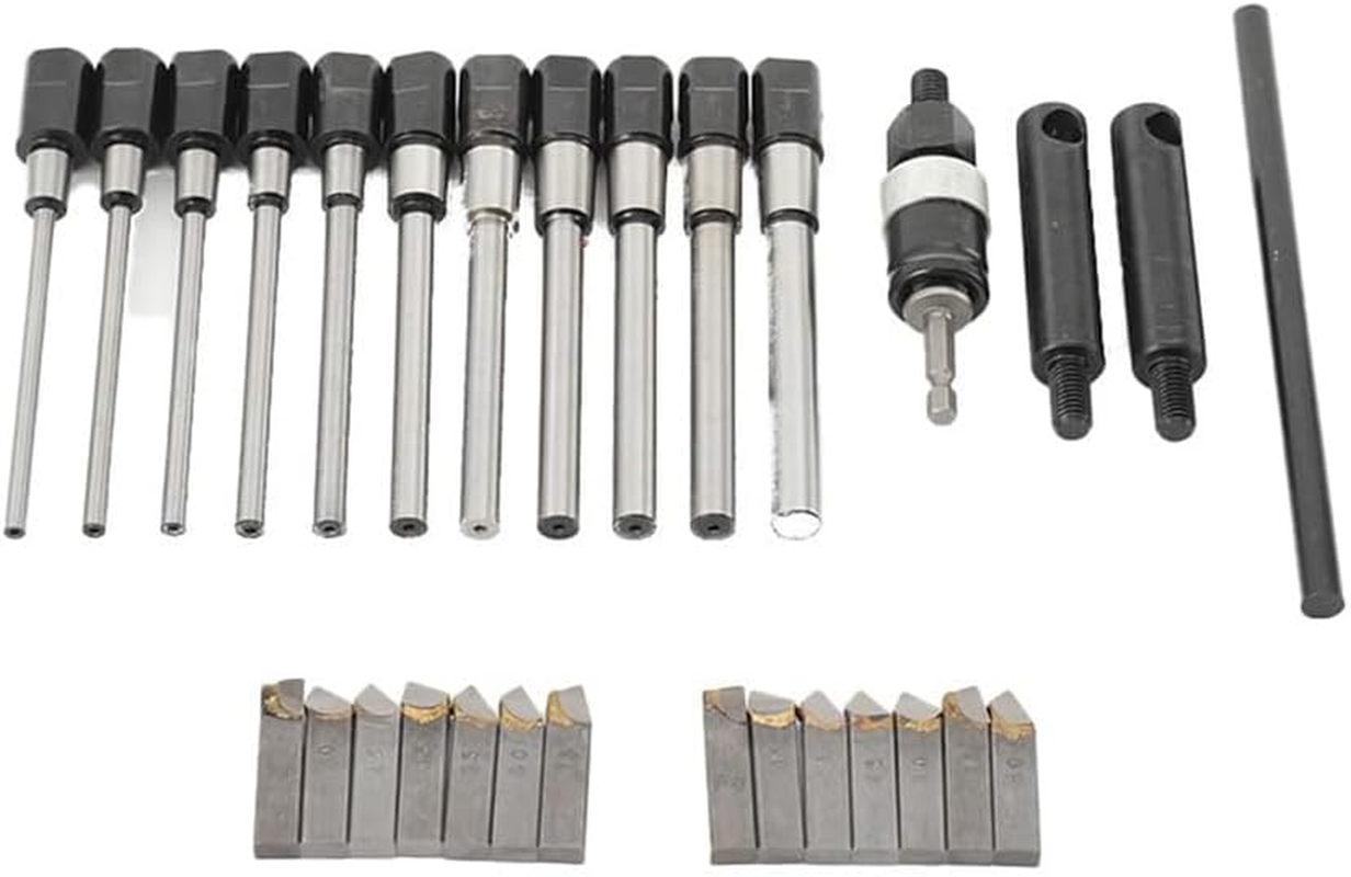 SUZLAZYR 29Pcs Valve Seat Cutter Kit, Valve Grinding Tool for Dia. 22-63Mm Valve, Valve Seat Single Plane Blade Universal Boring Cutters for Car Van Pickup Truck image number 5