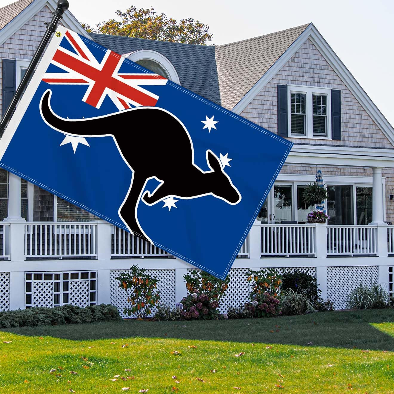 Large 3&times;5 FT Australia Kangaroo Flag, Big Kangaroo100D National Outdoor Banner,Decorgarden with Brass Gromment image number 4