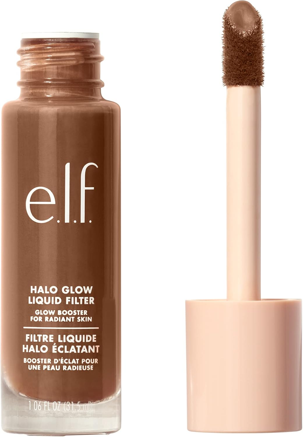 E.L.F. Halo Glow Liquid Filter, Complexion Booster for a Radiant, Soft Focused Look, with Hyaluronic Acid, Vegan and Cruelty Free, 7 Deep/Rich image number 2