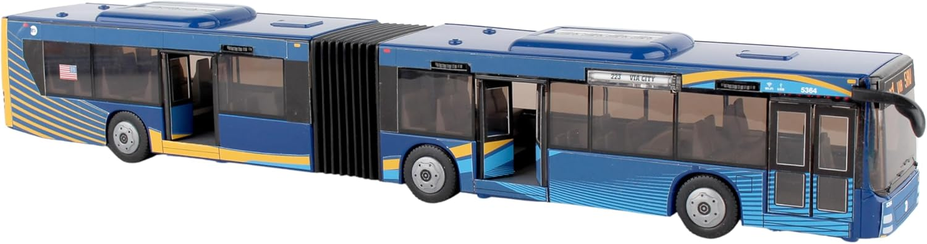 Daron MTA New York City Bus 16" Articulated Bus RT8571 Toy, Brown