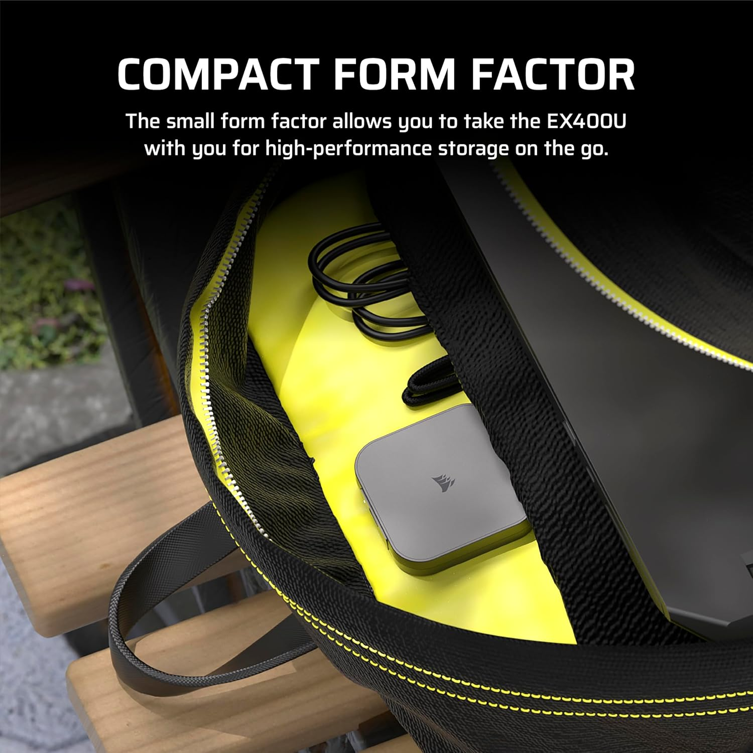 CORSAIR EX400U 4TB USB4 Portable External USB Type-C SSD &ndash; USB4, USB 3.2 Gen2 2X2 Connections, up to 40Gbps, Plug and Play, Magsafe, Includes USB-C to USB-C (USB4) Cable &ndash; Windows PC, Ios Mac &ndash; Grey image number 6