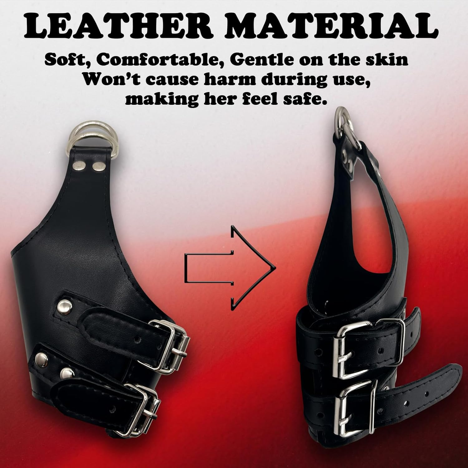 BDSM Bondage Set with SM Handcuffs Leather Standing Suspension Cuffs for Couples Erotic Sex Games Extreme Pleasure image number 6