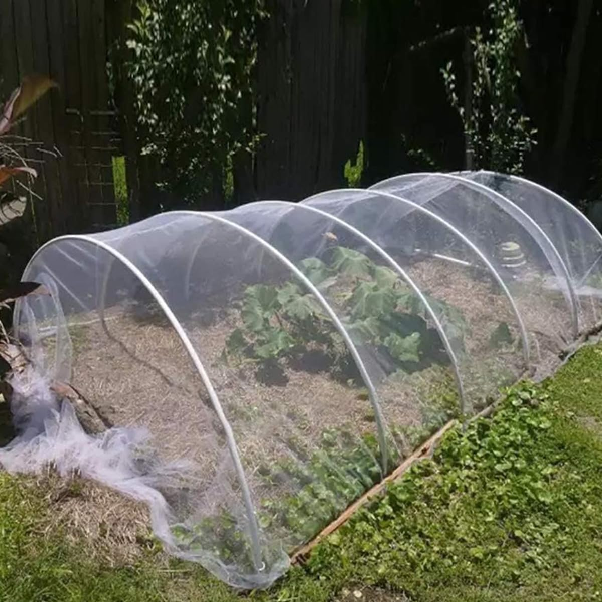 2 Pack 8.2 X 20Ft Garden Netting, Garden Mesh Netting Greenhouse Protection Net Reusable Plant Covers for Protect Vegetables Fruits Plant Flower Crop Screen Barrier Net Row Covers image number 1