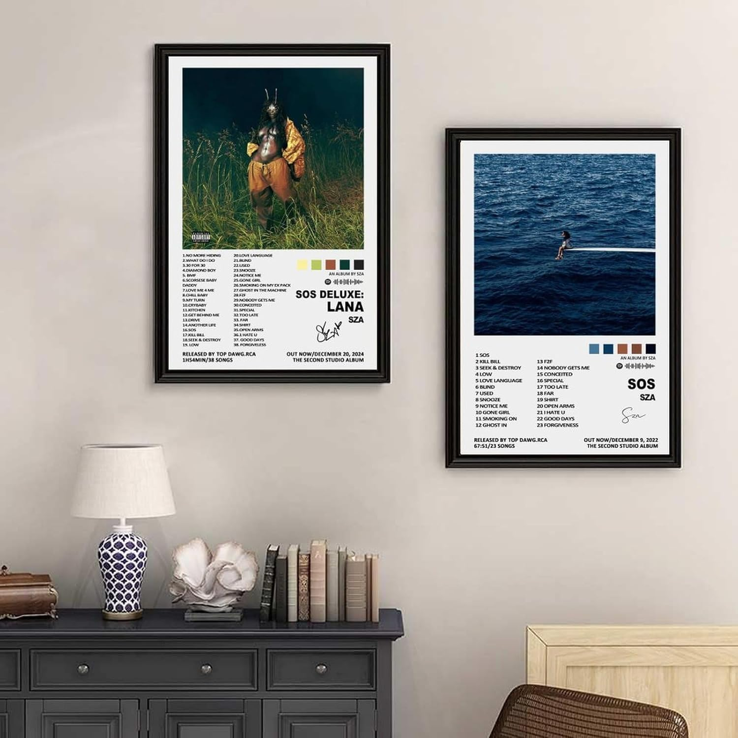 Wall Art Music Sza Album Poster Poster a Set of 2 Canvas Posters Room Aesthetic Festival Gift Family Bedroom Decor Wall Art Home12X18Inch(30X45Cm) Style