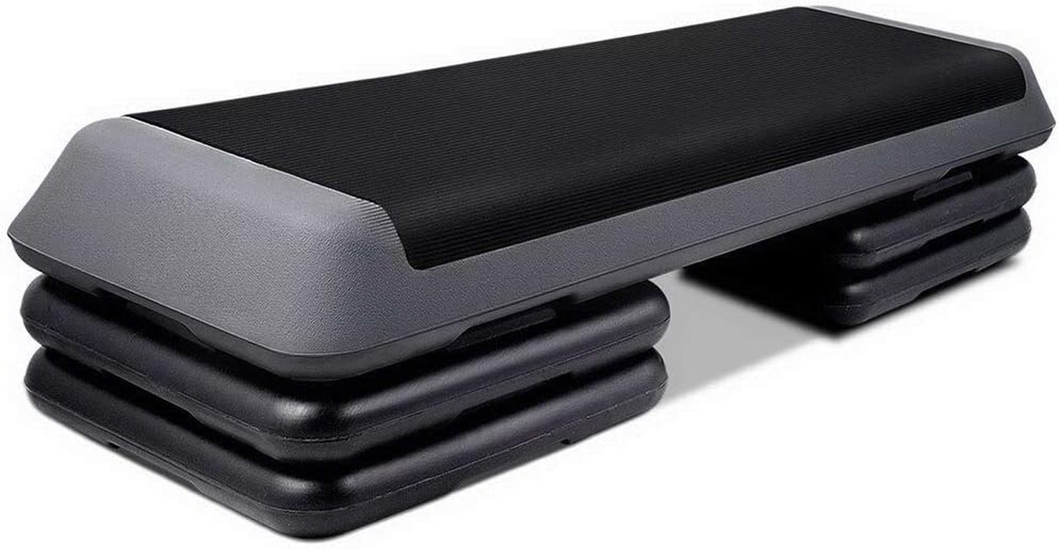 Everfit Aerobic Step, 110Cm Length Exercise Stepper Platform Steps Fitness Machines Mini Steppers Home Gym Workout Cardio Training under Desk Equipment, Adjustable 3 Level Anti-Slip Black image number 3