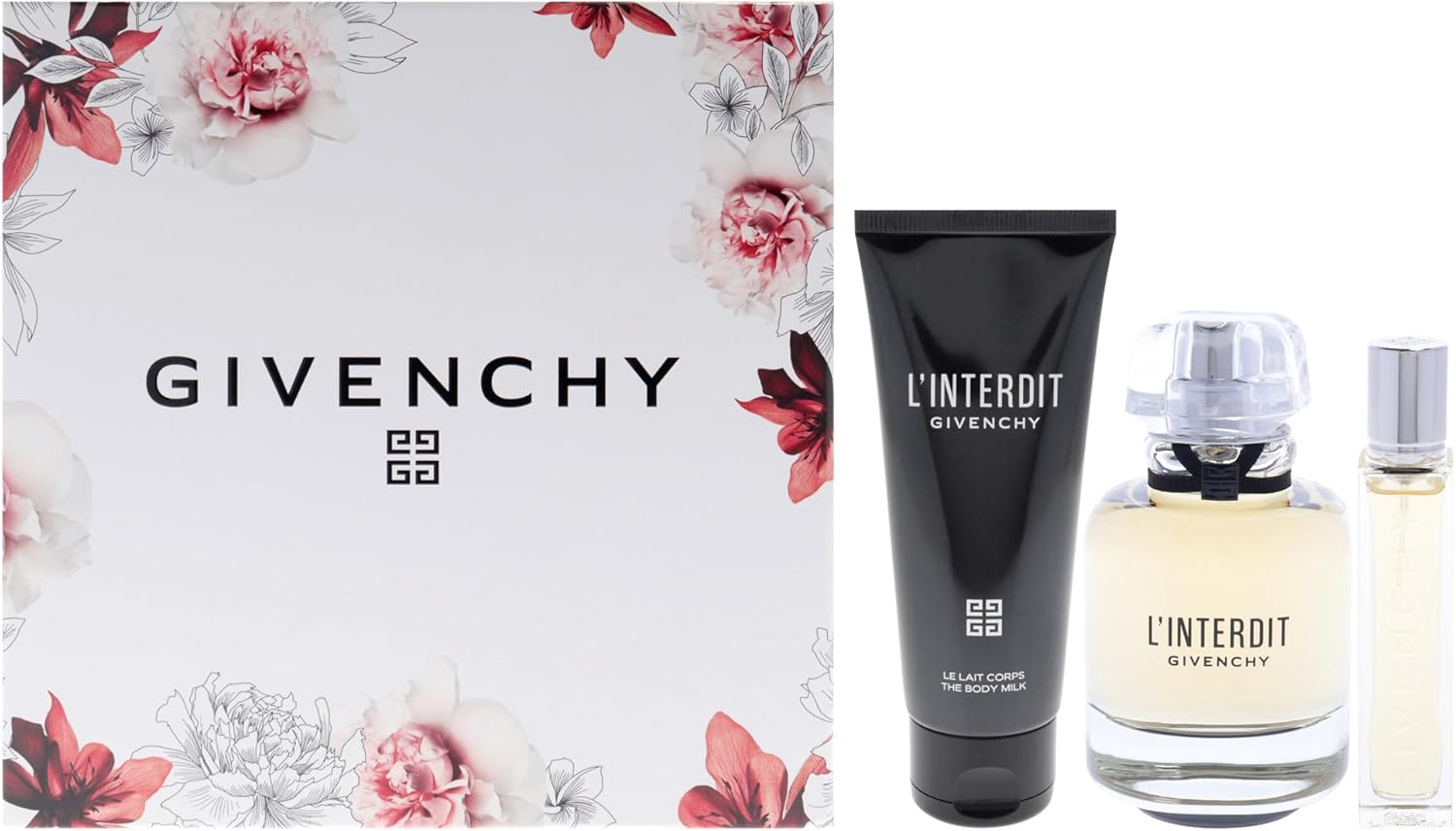 Linterdit by Givenchy for Women - 3 Pc Gift Set 2.7Oz EDP Spray, 0.42Oz EDP Spray, 2.5Oz Body Milk