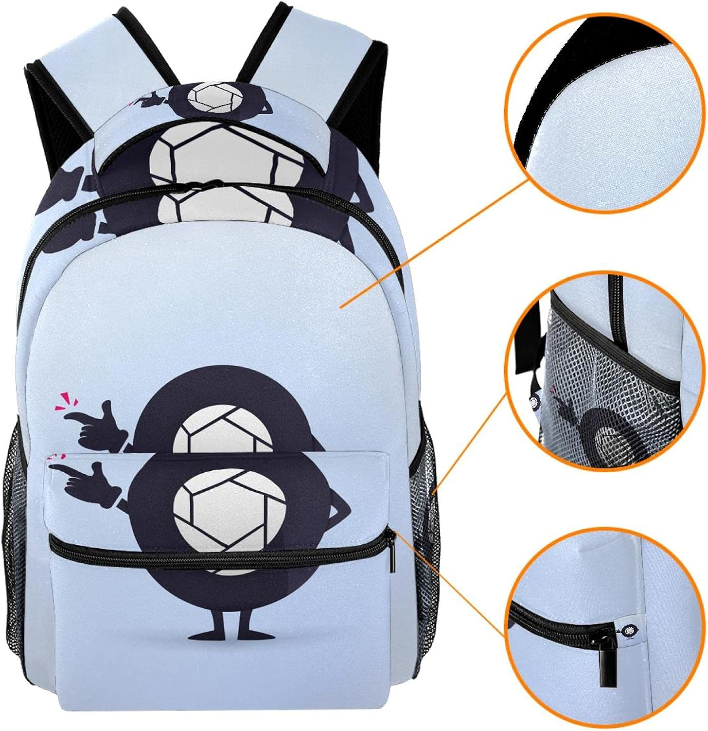 Camera Mascot Backpack Students Shoulder Bags Travel Bag College School Tote Backpacks image number 4