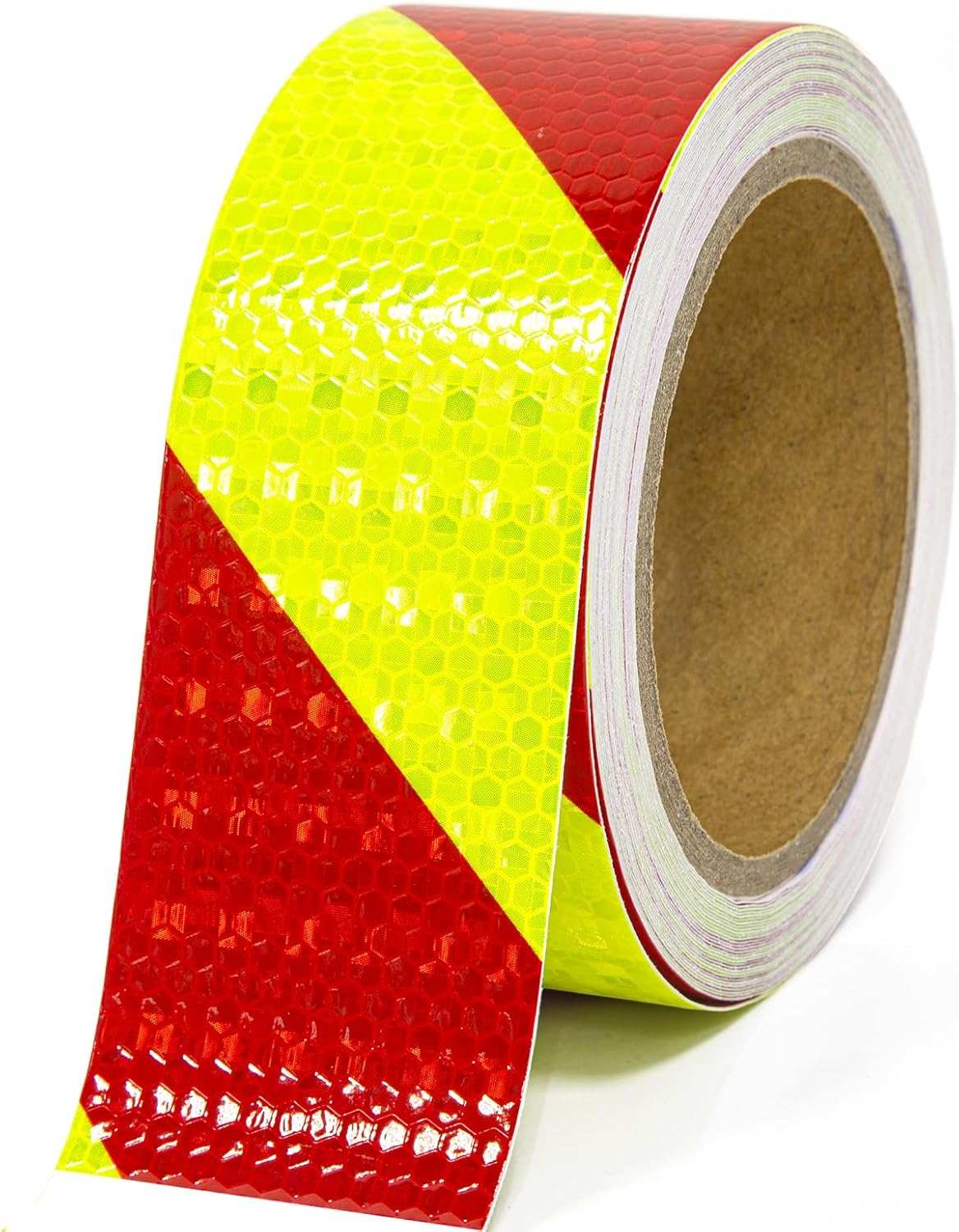 XFXIA Reflective Tape Waterproof, 20M*5Cm Reflective Warning Sticker High Intensity Self-Adhesive Safety Tape for Vehicles Car Trailers Night, Reflector Tapes for Road Facilities Safety Reminder (Red)