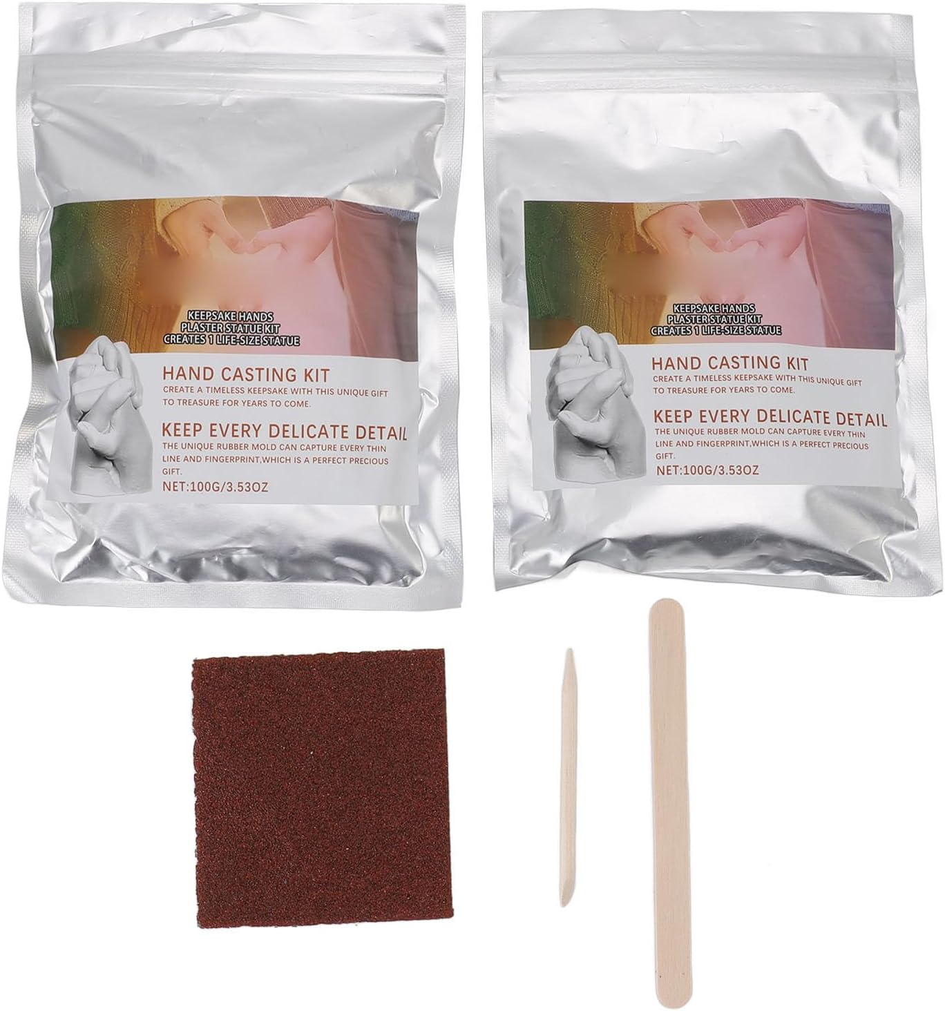 All Ages Molding Powder Craft Kit Hand Casting Supplies with Dual Formulas, User Friendly DIY Kit for Couples, Art Therapy image number 1