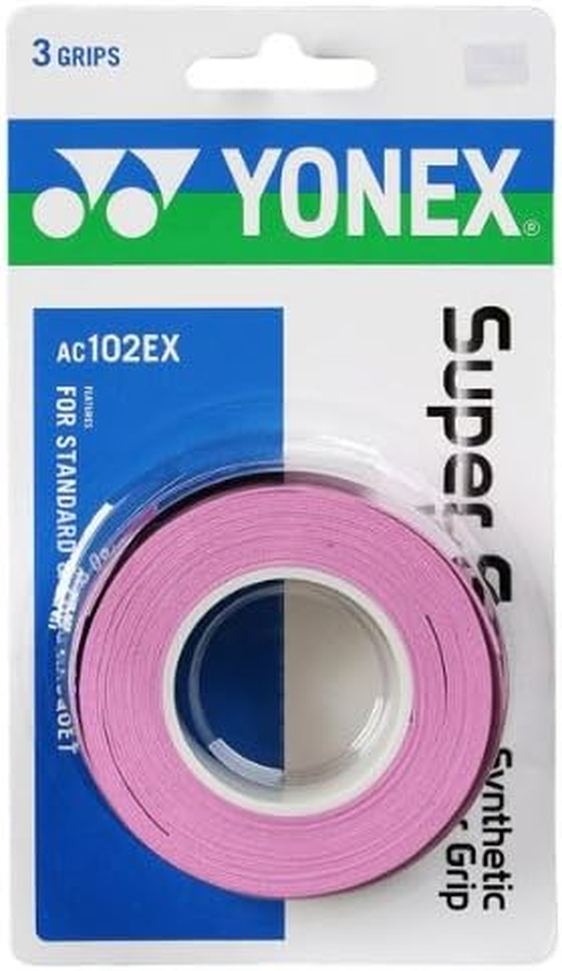 YONEX Overgrip Super GRAP 3 Pack - Tennis, Badminton, Squash - Choice of Colors