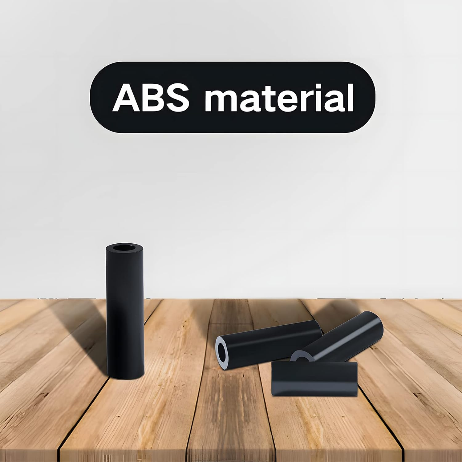 235Pcs ABS Black round Spacer OD 7Mm ID 4.1Mm for M4 Screws 15Sizes Non-Threaded Column Standoff Support Spacer round Straight Tube Plastic Washer Standoff image number 6