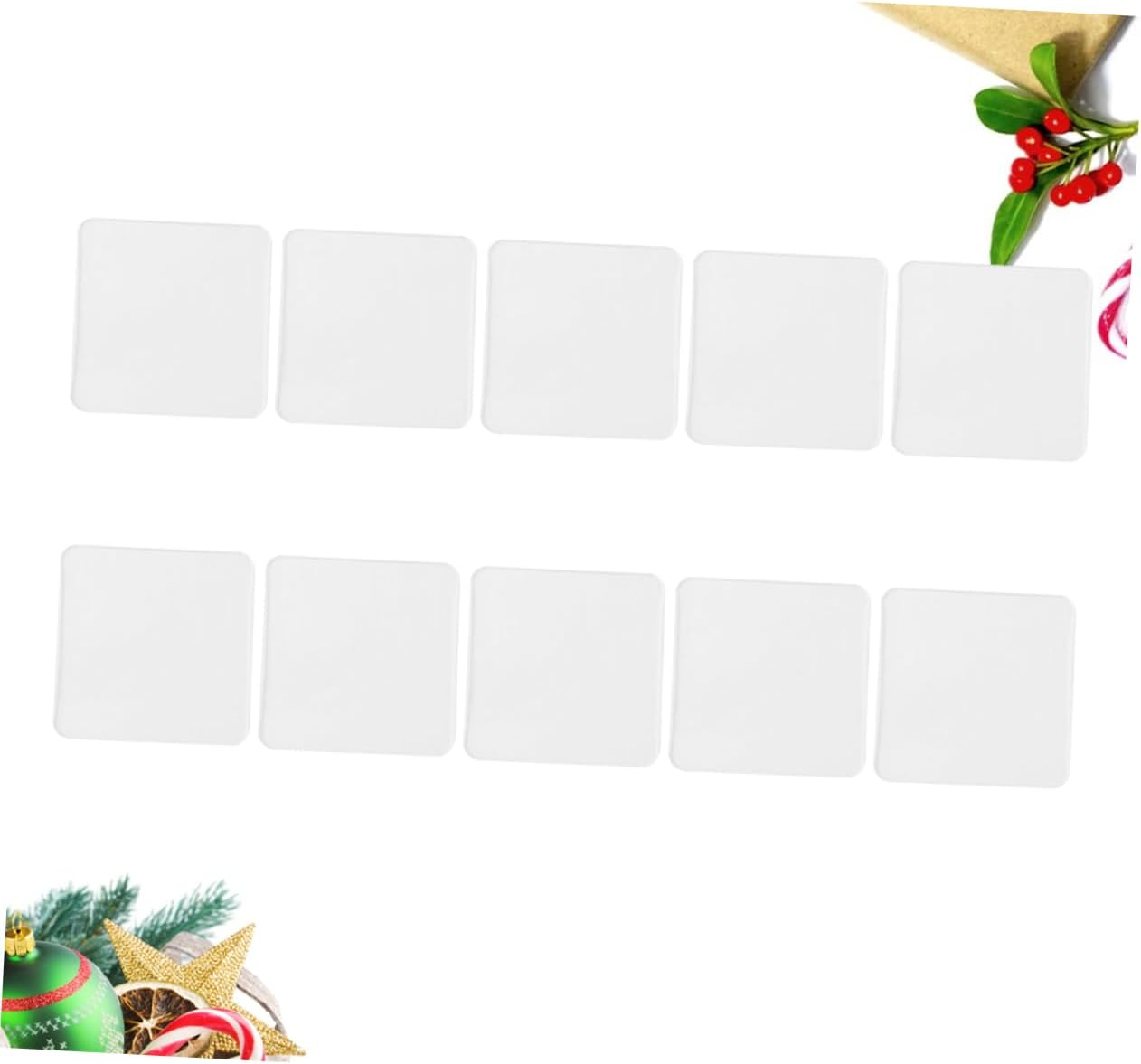 20PCS 60X60Mm Double-Sided Nano Adhesive Tape Strong Waterproof Mounting Sticker for Bathroom Kitchen Outdoor Use image number 2