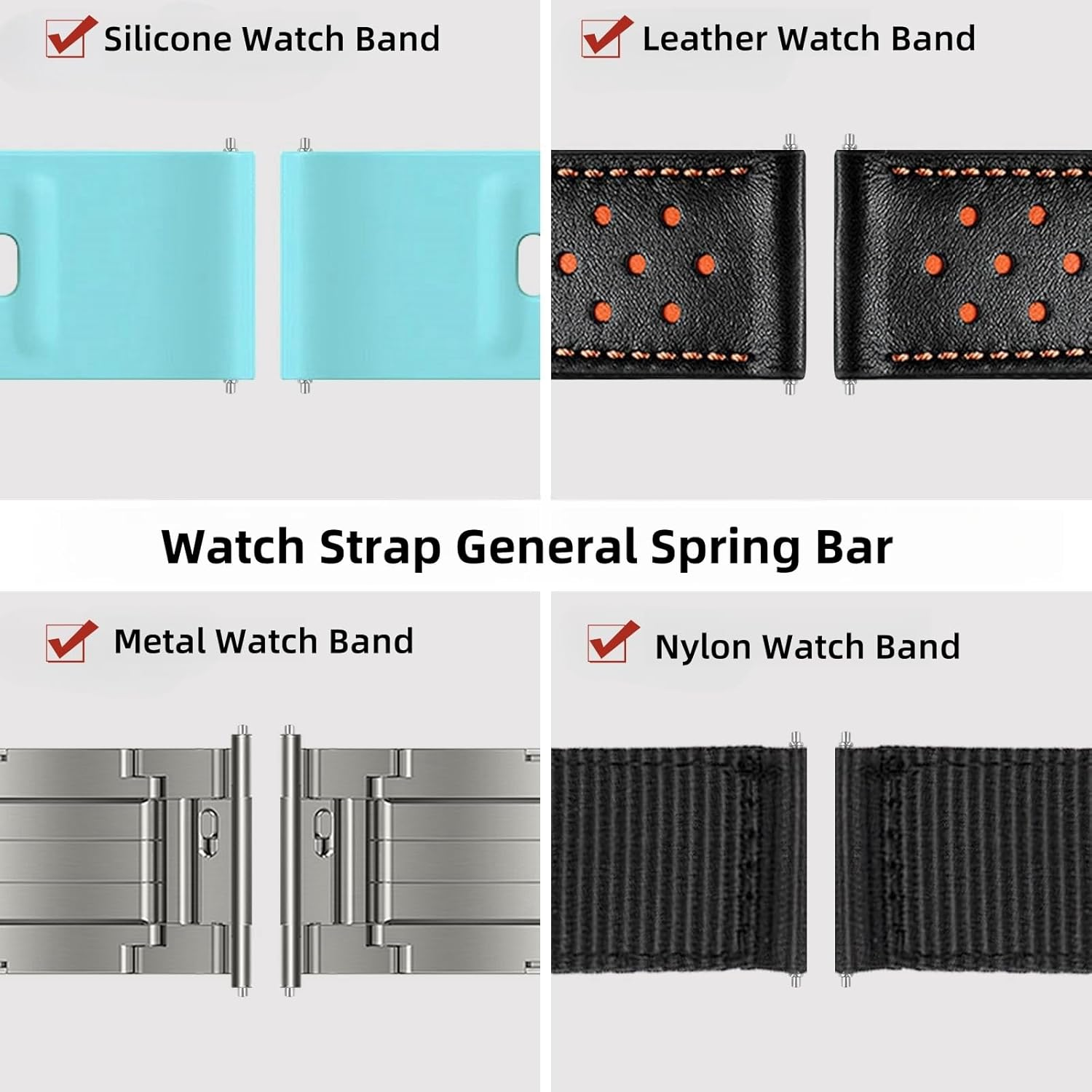 Watch Strap Pins 4 PCS, Stainless Steel Spring Bar for Watch Band, Diameter 1.5Mm Watch Pin, Watch Universal Replacement Spring Bar image number 5