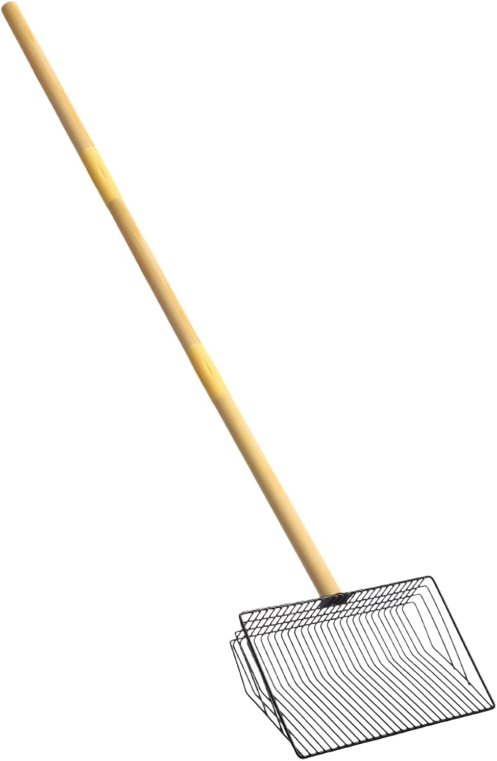 Chicken Poop Cleaner - Metal Scoop, Long Handle Shovel | Extra Wide Heavy Duty Sifting Design with Non Stick Surfaces, Hygienic Manure Removal Tool for Farm Poultry Coop Sanitation Accessories