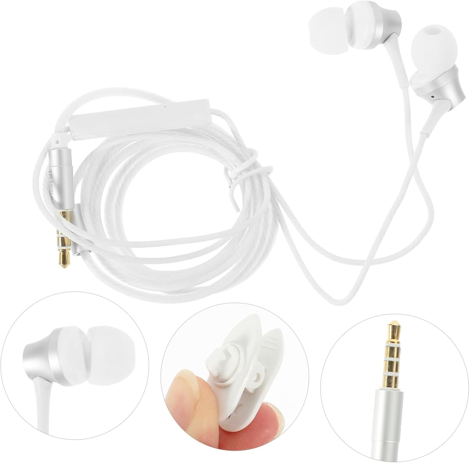 Mikinona -Ear Earphones with 3.5Mm Jack and Volume Control Wired Earbuds for Phone and Computer Use Random Color Suitable for Travel and Daily Listening image number 5