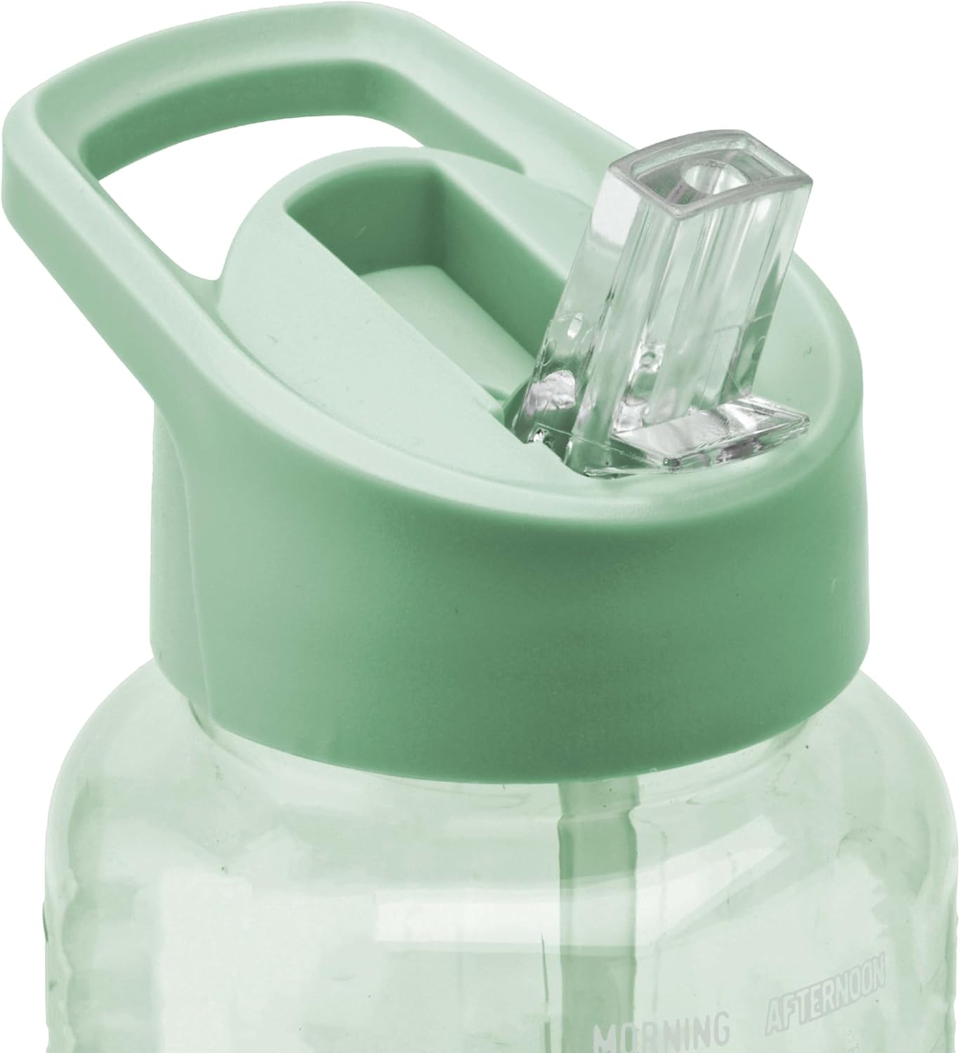 Smash 1 Litre Water Bottle with Water Timings, Sage image number 3