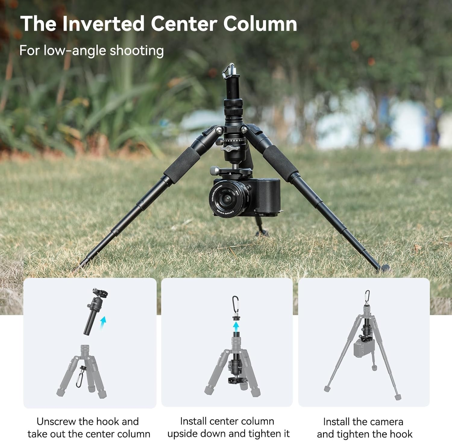 Smallrig Aluminum Mini Tripod 20 In/ 52 Cm Desktop Tripod with 360&deg; Ball Head, Compact Desktop Tripod for DSLR Camera Video Camcorder, Load up to 13Lb/6Kg-4289 image number 3