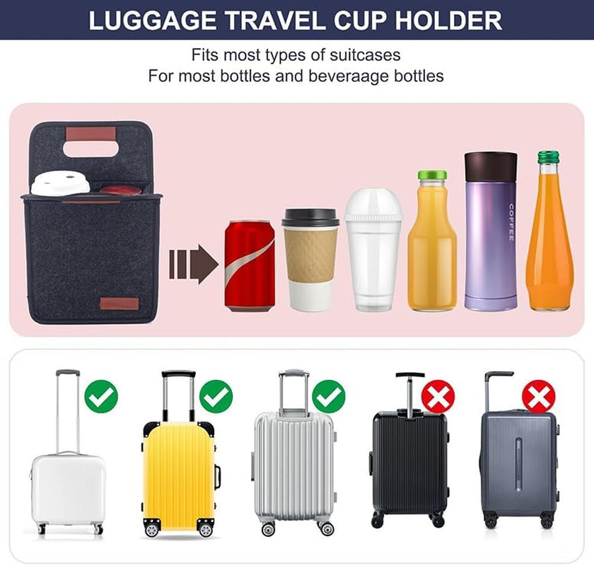 Folding Drink Carrier, Reusable Portable Coffee Cup Holder Bag with Handle for 2/4/6 Cups, Travel, Delivery, Commuting & Outdoor Activities (4 Cups) image number 2