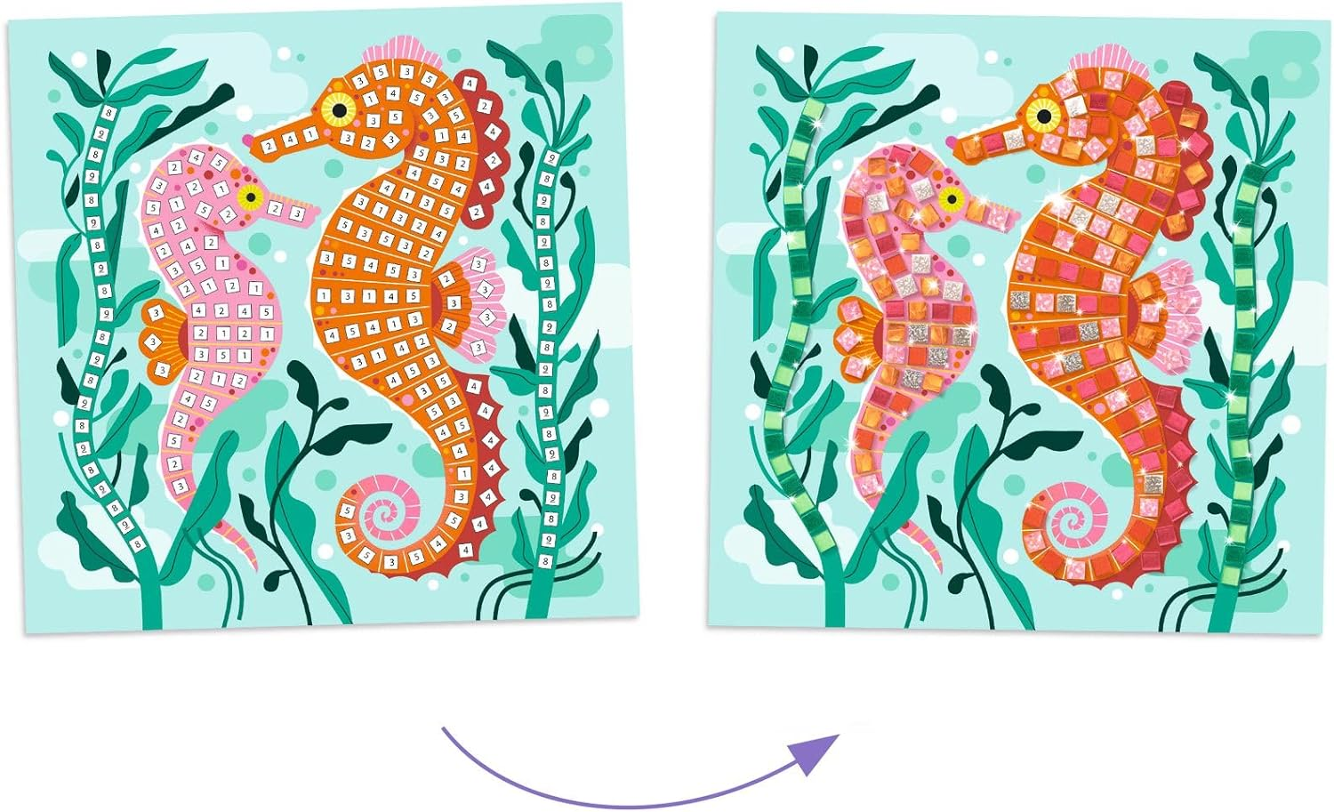 Djeco DJ09427 Caribbean Mosaic Craft Set image number 2