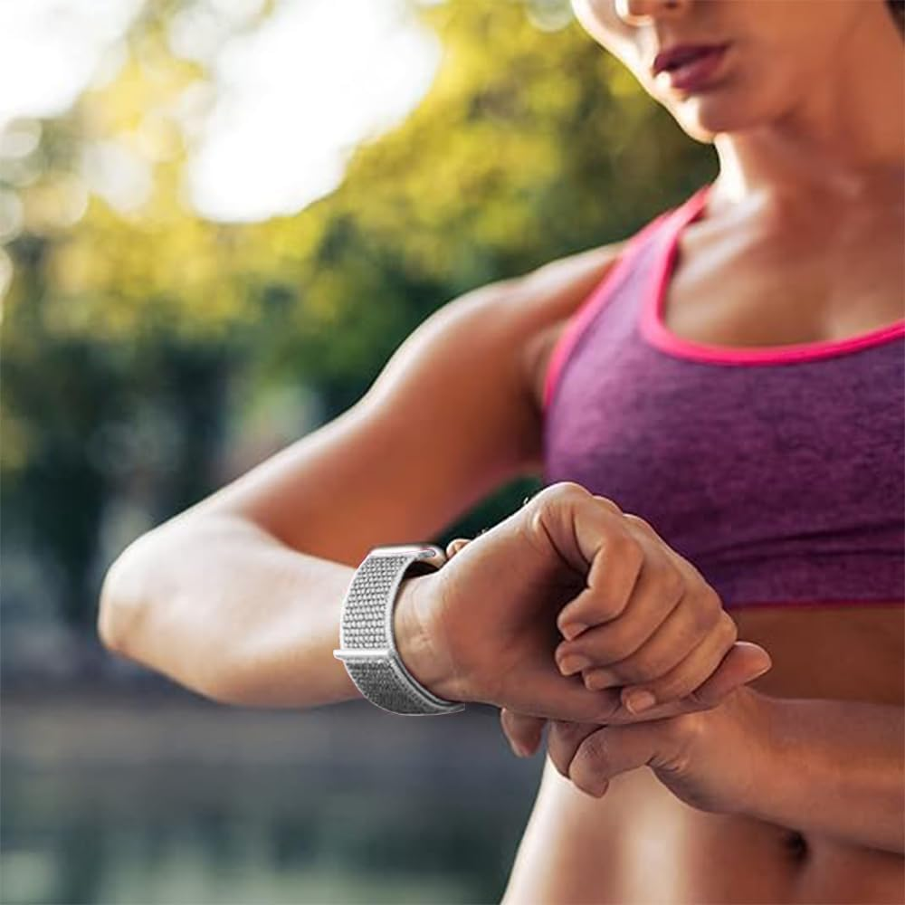 Gewhineul Sport Loop Band Compatible for Apple Watch Ultra 49Mm 46Mm 45Mm 44Mm 42Mm 41Mm 40Mm 38Mm, Soft Nylon Replacement Strap Compatible with Iwatch Ultra 2/Series 10/9/8/7/6/5/4/3/2/1/SE image number 7