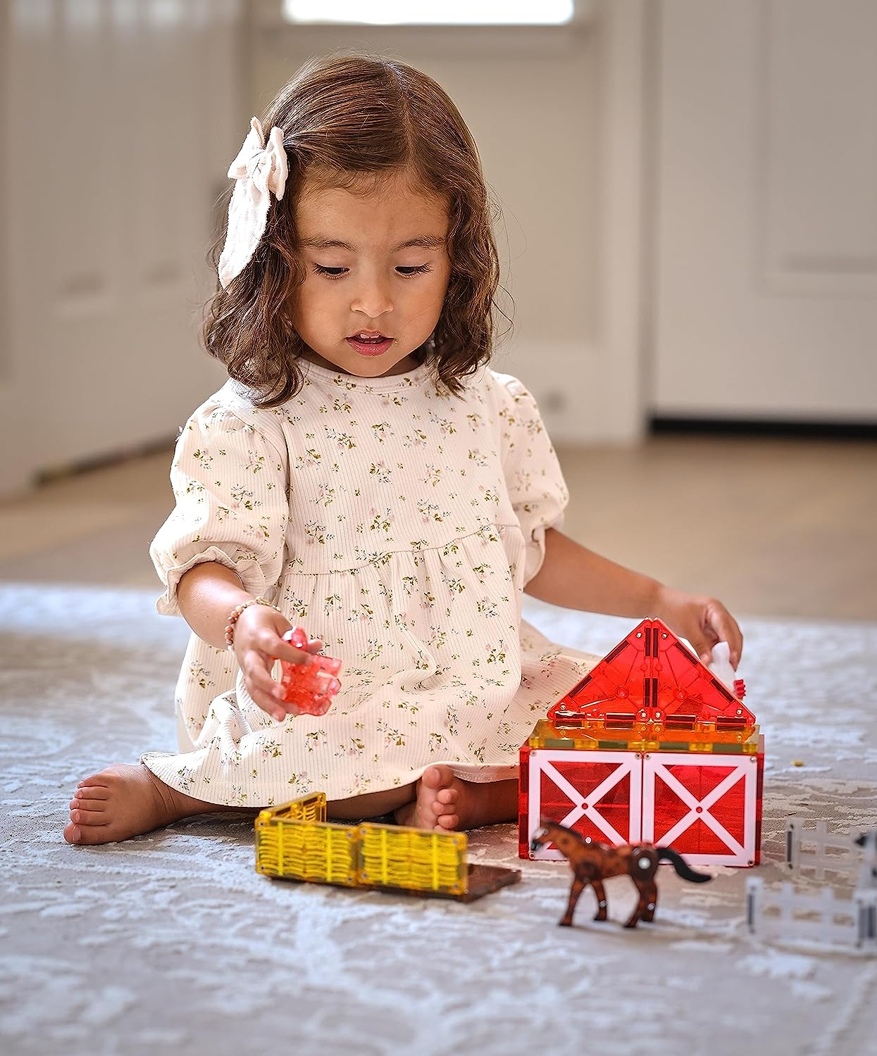 Magna-Tiles Farm Animals Magnetic Construction 25-Piece Set image number 1