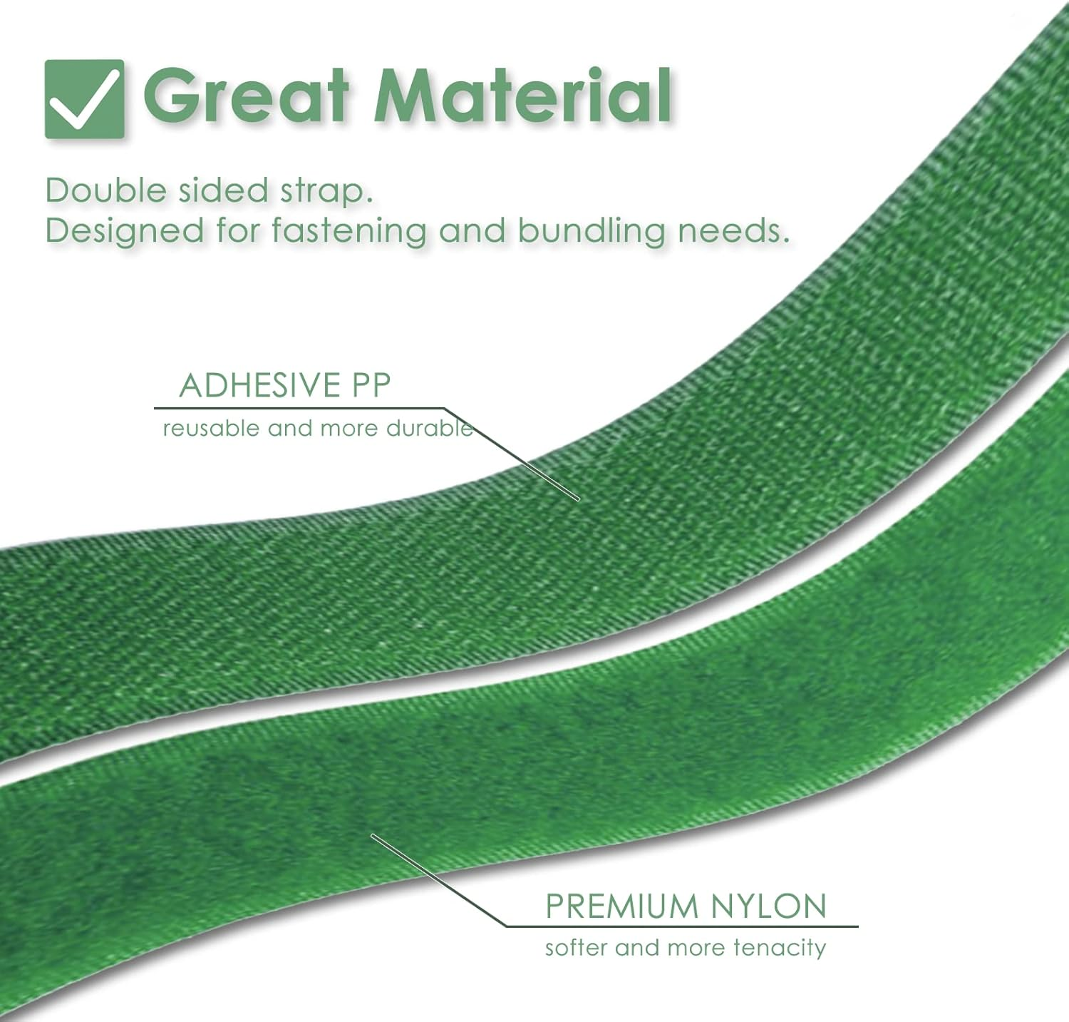 Plantactic Garden Tie Green Tape, Plant Supports, Gentle on Plants (16.4Ft &times; 0.6 Inch, 1 Roll, Green) image number 6