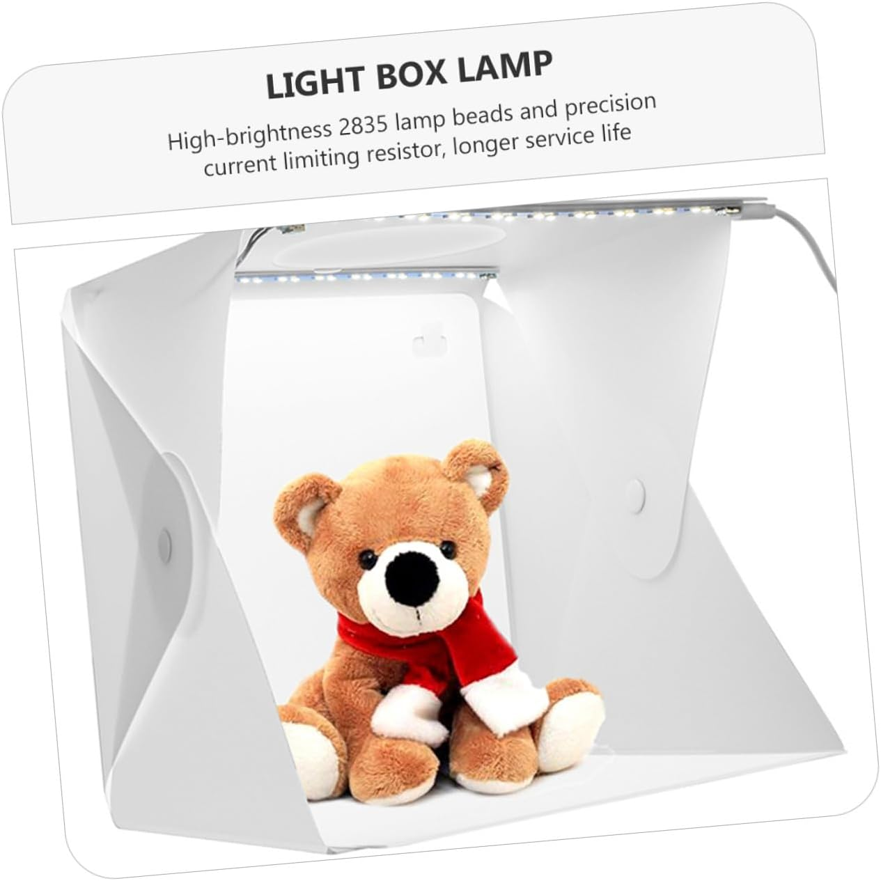 Gatuida Portable 20Cm LED Light Bar Strip for Photography Softbox, Mini Foldable Photo Studio Lighting with Diffused Light for Product Photography and Video Shooting image number 3