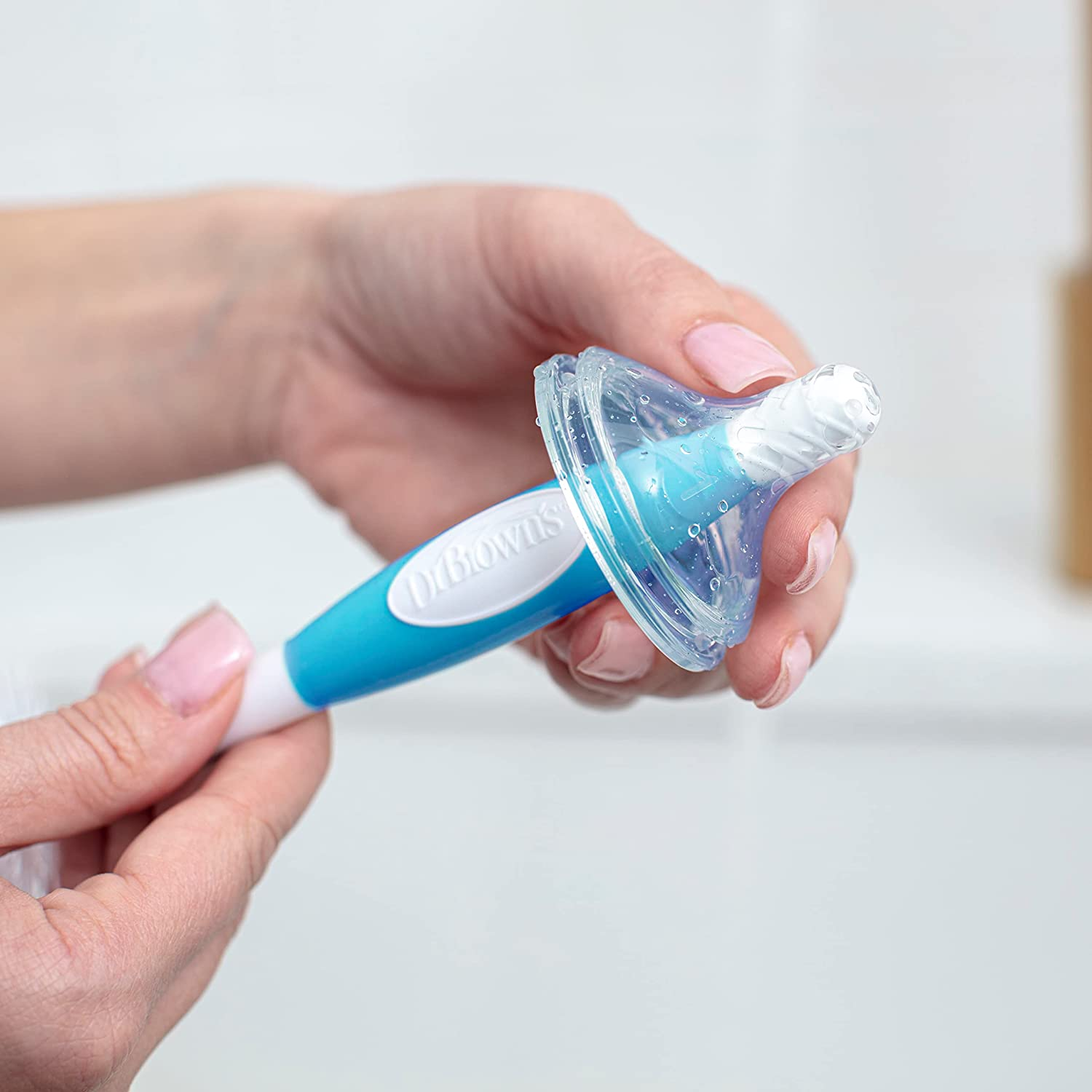 Dr Brown'S Large Bottle Cleaning Brush - 3-Pack, Blue Bottle Brush image number 4