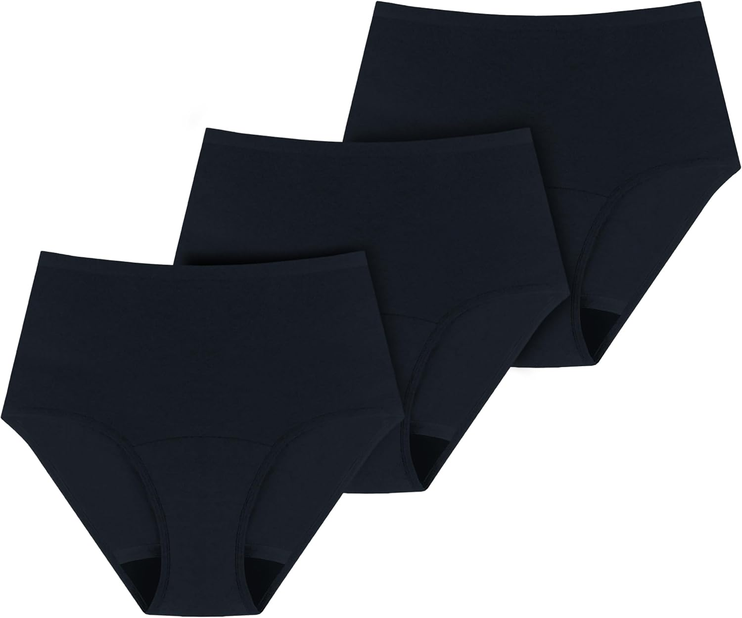 AIRCUTE Cotton Absorbency Incontinence Underwear for Women Urinary Bladder Leakage Protection, Reusable High Waist Panties for Leak Proof, 3 Packs (Large, Beige)