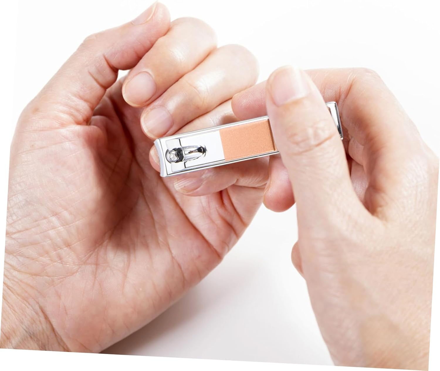 FOYTOKI Stainless Steel Nail Clipper Set Sturdy Manicure Tool Portable Grooming Kit Rose Gold Design for Home Use image number 2