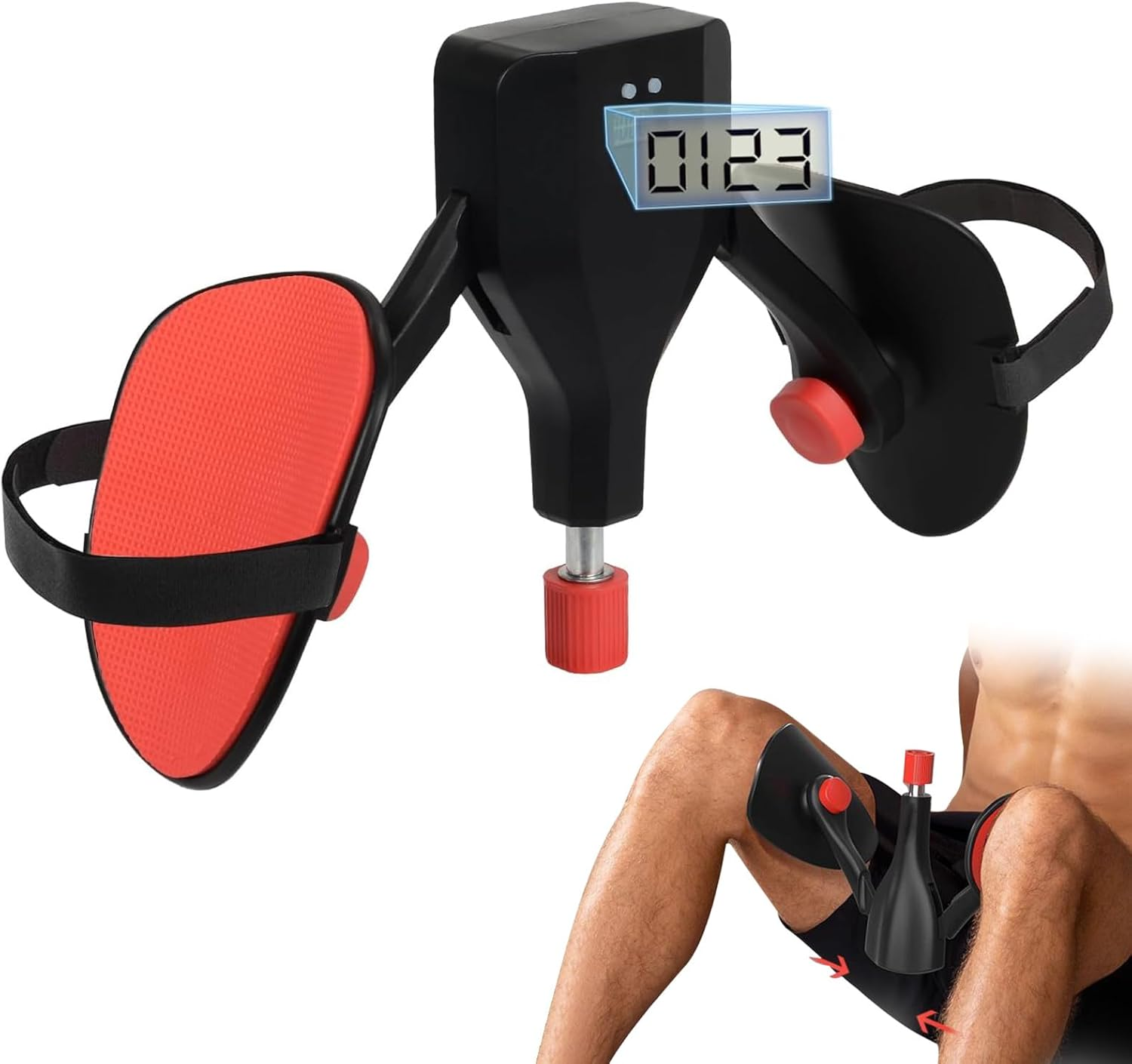 Oberschenkeltrainer Beckenbodentrainer F&uuml;r M&auml;nner, Beckenboden Trainingsger&auml;t F&uuml;r Zuhause, Kegel Beckenbodenmuskeltrainer Mit Z&auml;hlung, Beintrainer Muskelaufbau (A) image number 1
