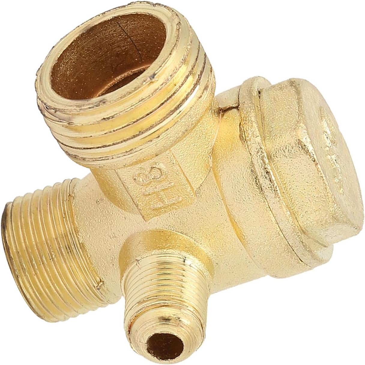 Cryfokt Durable Zinc Alloy Three-Way Check Valve for Air Compressor, Easy Installation for Workshop Workers and DIY Enthusiasts image number 2