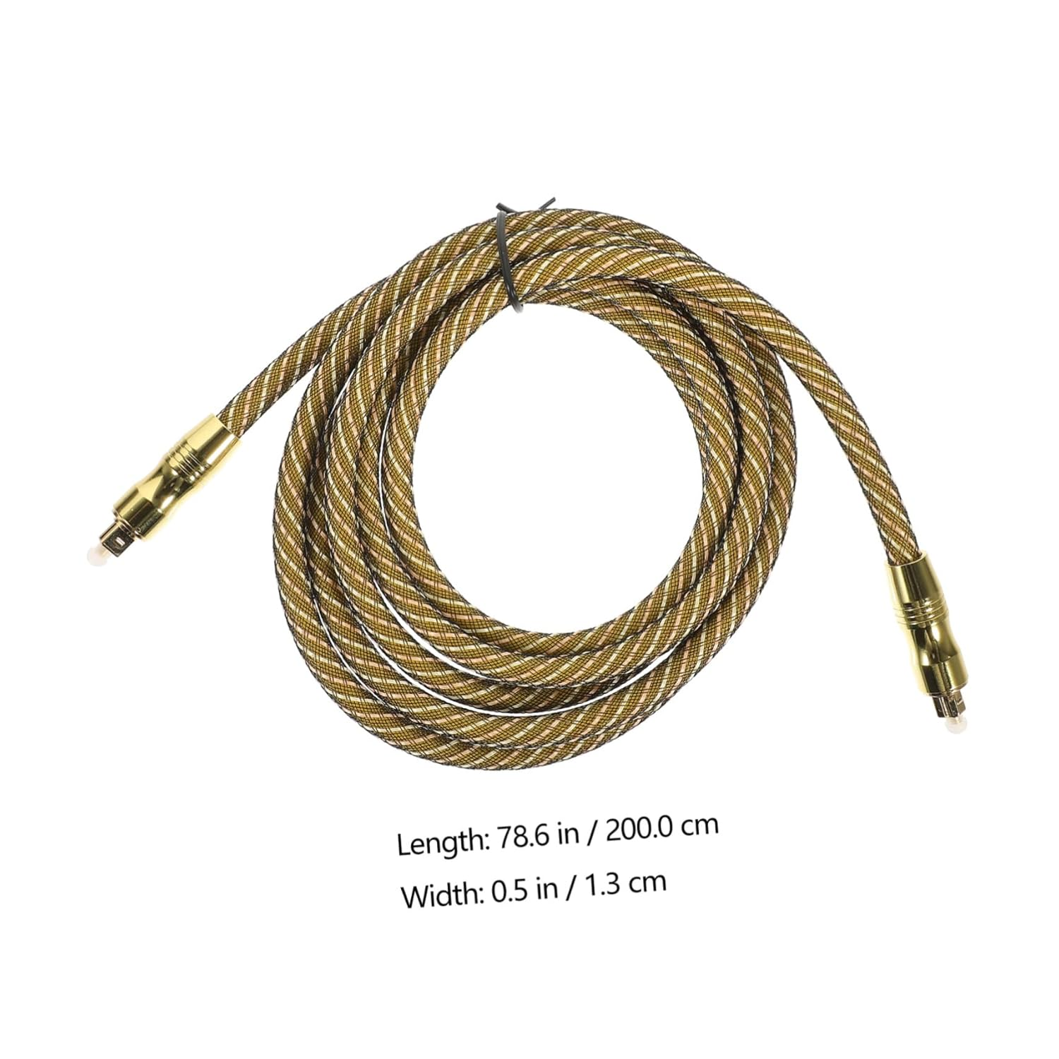 CONGARTENO 2M Fiber Optic Cable Digital Optical Audio Cable for Home Theater Male to Male Connectors for Sound Bar and DVD Player Connections image number 1