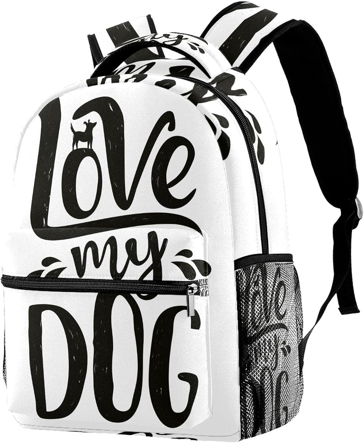 Love My Dog Backpack Students Shoulder Bags Travel Bag College School Tote Backpacks
