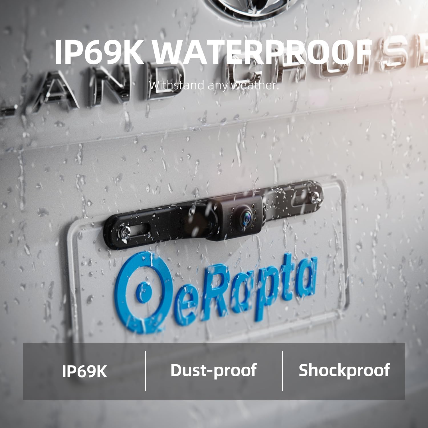 Erapta A43 Backup Camera, 4.3&rdquo;HD 1080P Rear View Monitor Kit with IP69 Waterproof, Night Vision, DIY Grid Lines for Car Truck Minivan image number 6