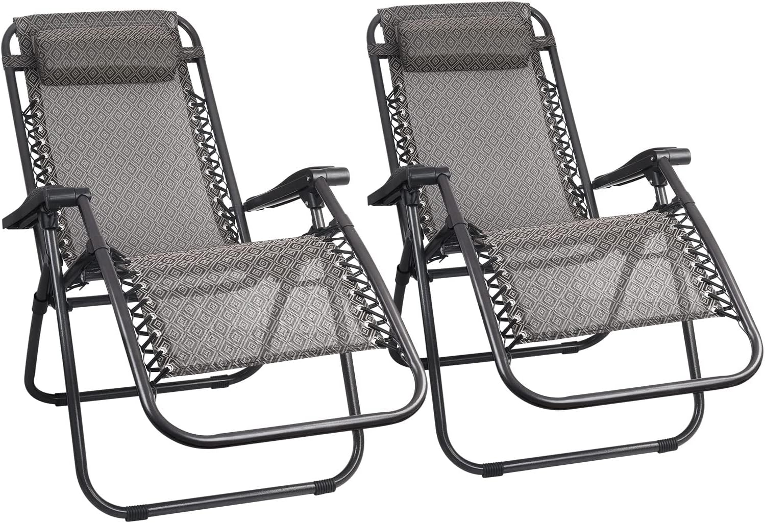 Gardeon Zero Gravity Chair 2PC Reclining Outdoor Sun Lounge Folding Camping