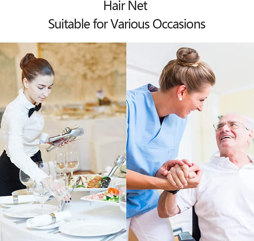 50PCS Hair Nets Invisible Mesh Hair Nets (Blonde) Elastic Bun Hair Nets for Ballet Dancer, Gymnastics, Horseriding,Chef,Nurse - Blonde image number 2